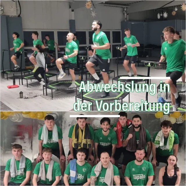 #senioren #vorbereitung #erste #fitness #trampolin #auswärts

Noch vor dem ersten Testspiel am letzten Sonntag gegen die ETG waren unsere Jungs auf dem Trampolin 🔥

Die Trainerin Galina @bounce.vibes ließ unsere Jungs auf dem Trampolin ordentlich schwitzen! Die Abwechslung kam bei den Jungs gut an 👍

Morgen um 19.30 Uhr geht’s dann aber wieder auf den Platz ⚽️ Wir sind zu Gast beim B-Ligist @gwe_1926 !

#wirsindsurk #zusammenhalt #teamgeist